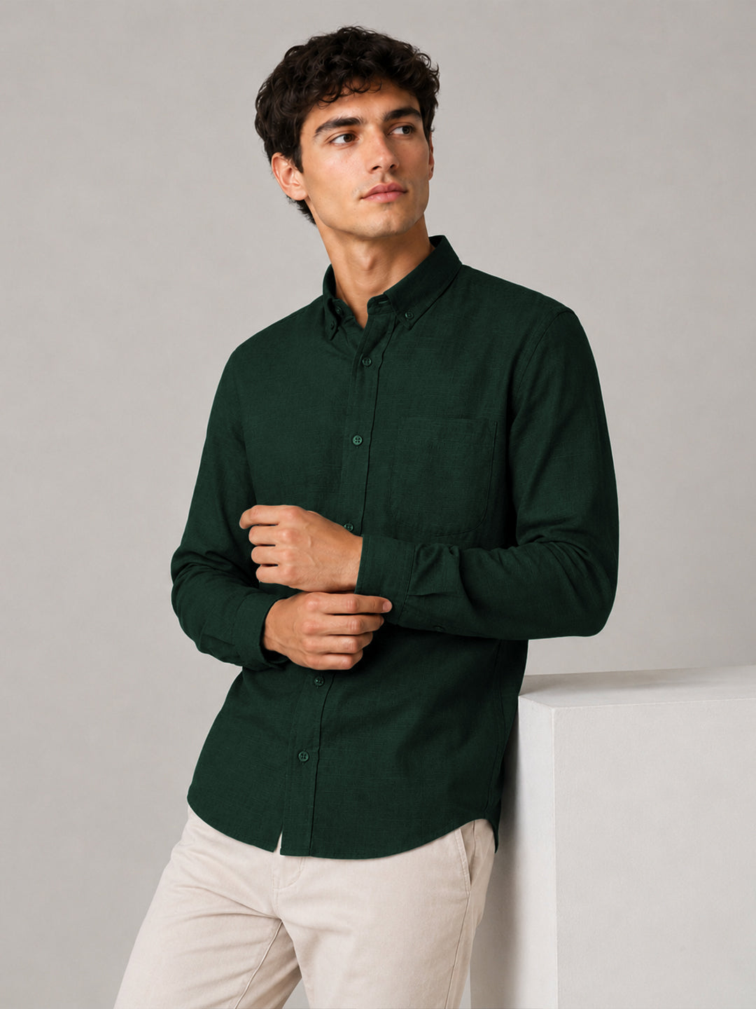 Premium Linen Shirts Combo Pack Set of 4 Lightweight Breathable