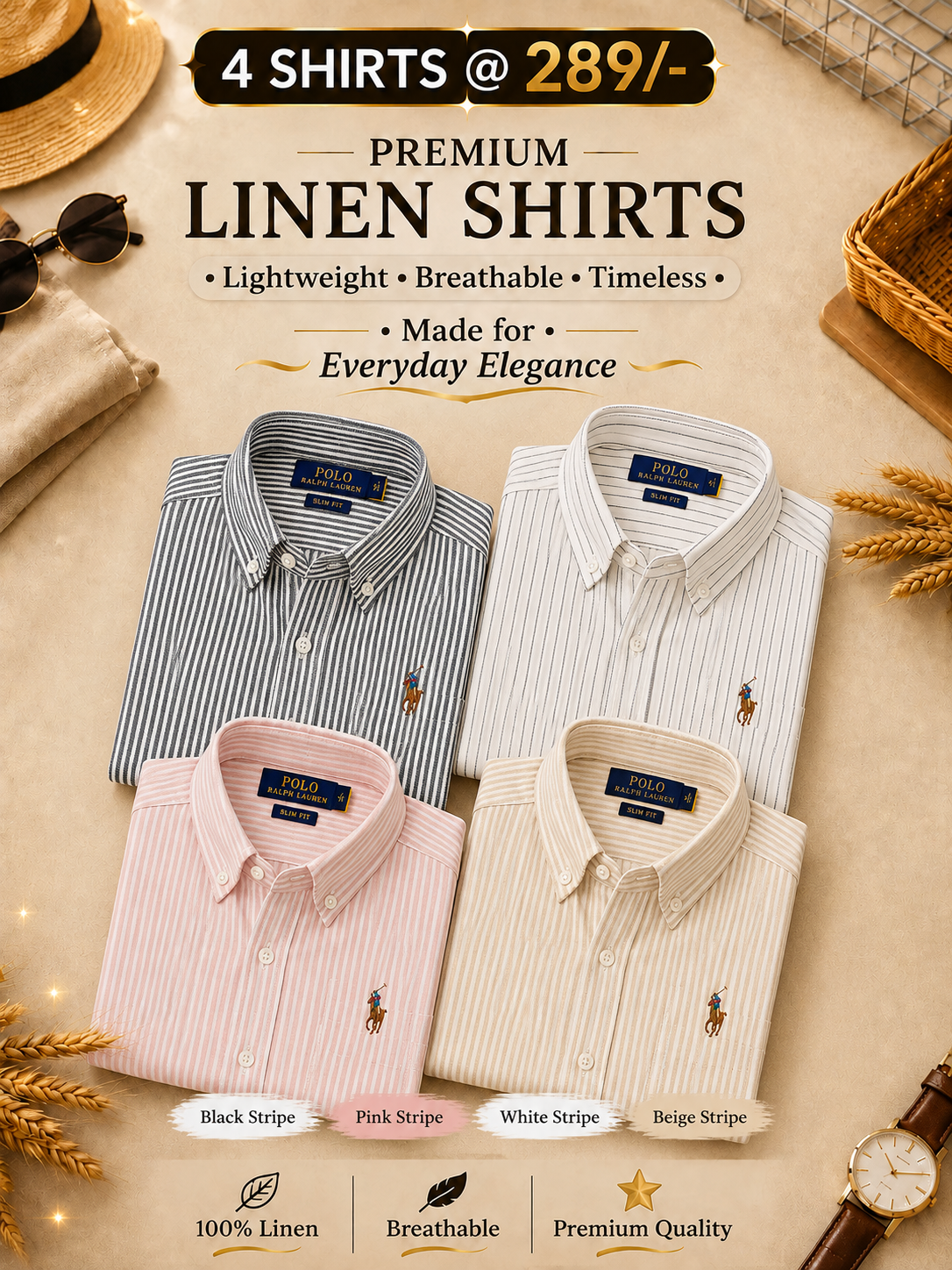 RL Navy Pin Stripe 4 Shirt