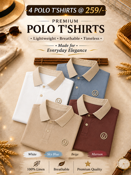 Premium Short Sleeve Men's Polo Shirt Soft Cotton Blend Style